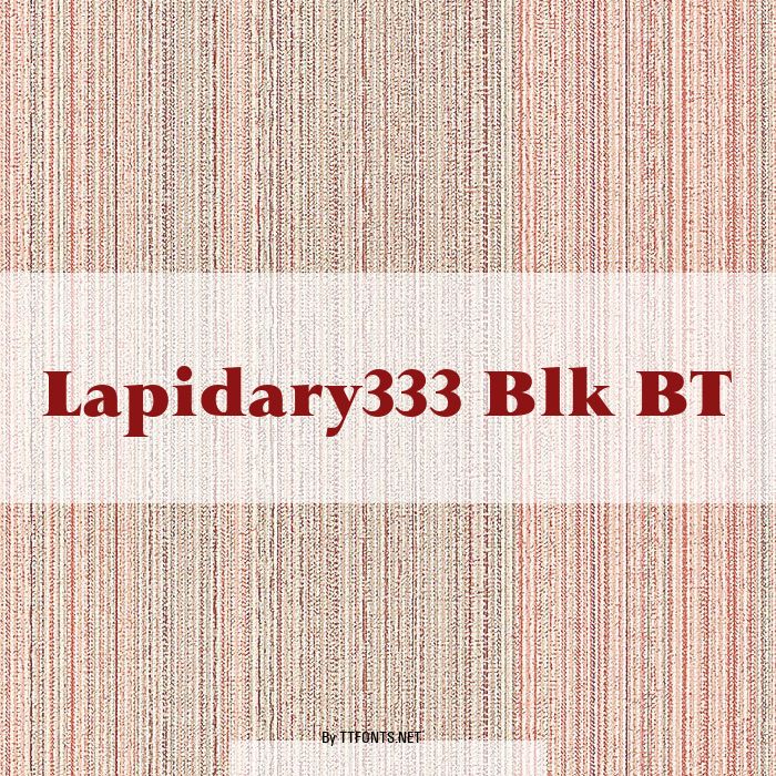 Lapidary333 Blk BT example